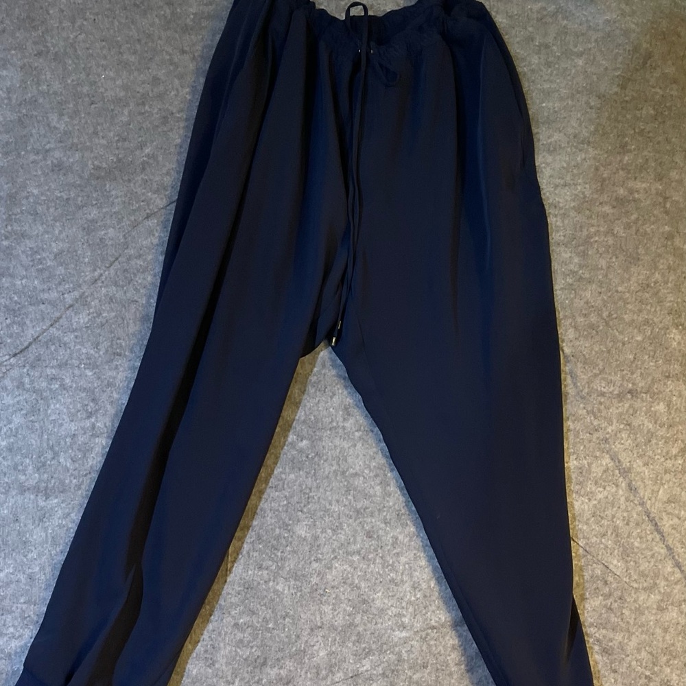 Lauren‎ Ralph Lauren Plus 18W Navy Drawstring Jogger Pants | Relaxed Fit Wide